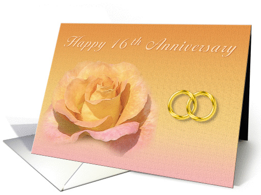 Happy 16th Anniversary card (395008)