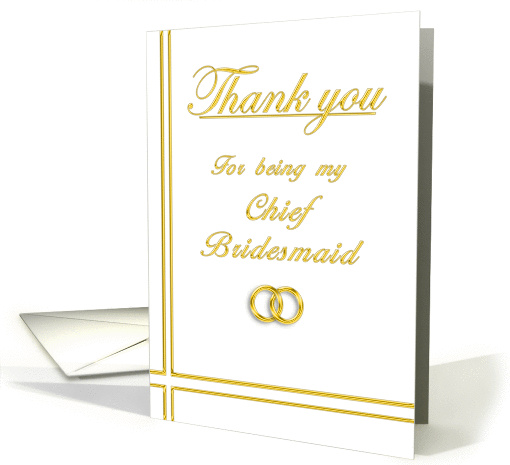 Chief Bridesmaid, Thank you card (395356)