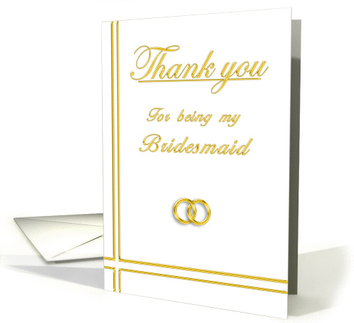 Bridesmaid, Thank you card (395357)