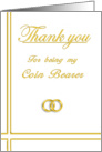 Coin Bearer, Thank you card