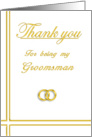 Groomsman, Thank you card