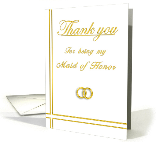 Maid of Honor, Thank you card (395362)