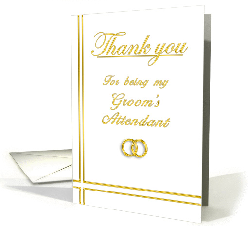 Groom's Attendant, Thank you card (395364)