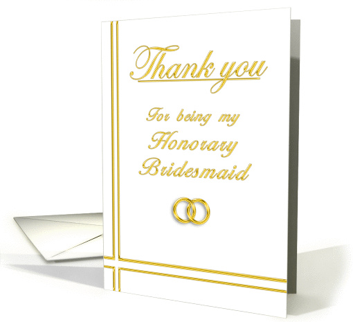 Honorary Bridesmaid, Thank you card (395367)