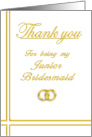 Junior Bridesmaid, Thank you card