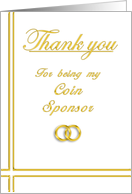 Coin Sponsor, Thank you card