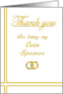 Coin Sponsor, Thank you card