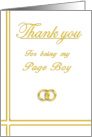 Page Boy, Thank you card