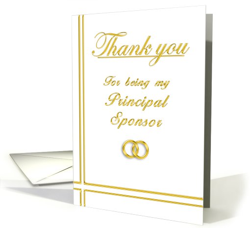 Principal Sponsor, Thank you card (395542)