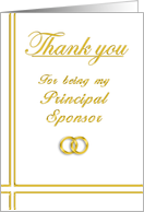 Principal Sponsor, Thank you card