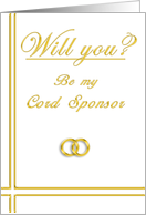 Please Be my Cord Sponsor card