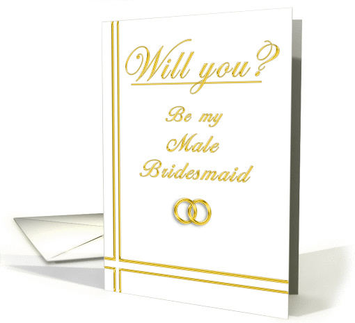 Please Be my Male Bridesmaid card (395660)