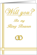 Please Be my Ring Bearer card