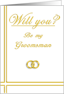 Please Be my Groomsman card