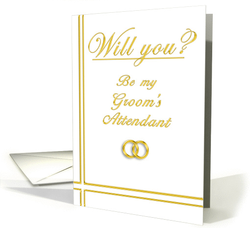 Please Be my Groom's Attendant card (395695)