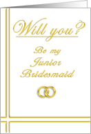 Please Be my Junior Bridesmaid card