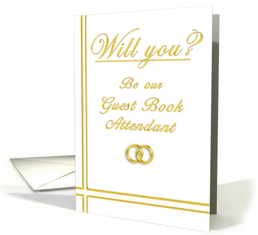 Please Be Our Guest Book Attendant card (395909)