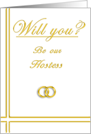 Please Be Our Hostess card