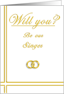 Please Be Our Singer card