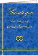 Cord Sponsor, Thank you card