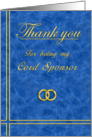 Cord Sponsor, Thank you card