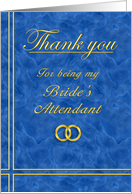 Bride’s Attendant, Thank you card