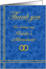 Bride’s Attendant, Thank you card