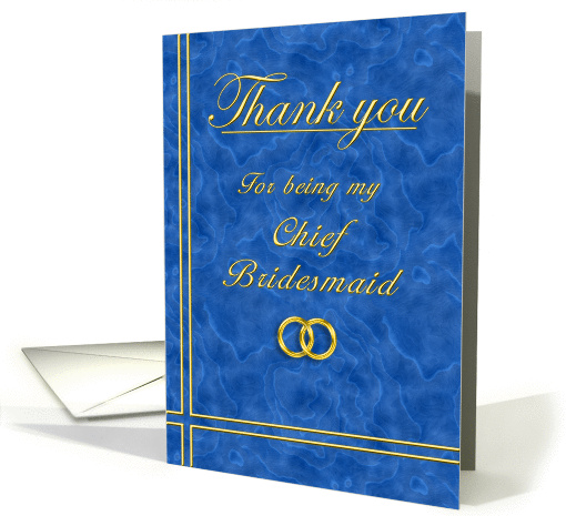 Chief Bridesmaid, Thank you card (396303)