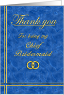 Chief Bridesmaid, Thank you card