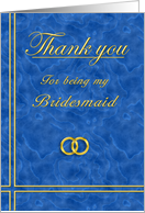 Bridesmaid, Thank you card