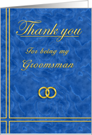 Groomsman, Thank you card