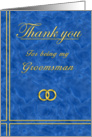 Groomsman, Thank you card