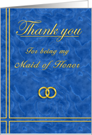 Maid of Honor, Thank you card