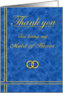 Maid of Honor, Thank you card