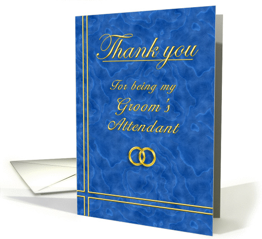 Groom's Attendant, Thank you card (396319)