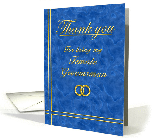 Female Groomsman, Thank you card (396327)