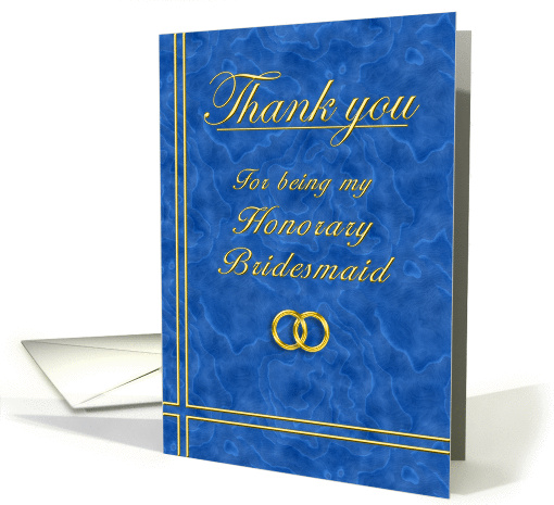 Honorary Bridesmaid, Thank you card (396330)