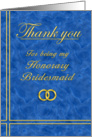 Honorary Bridesmaid, Thank you card