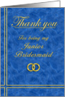 Junior Bridesmaid, Thank you card