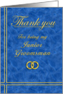 Junior Groomsman, Thank you card