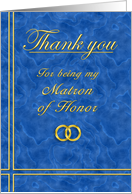 Matron of Honor, Thank you card
