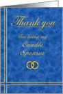 Candle Sponsor, Thank you card