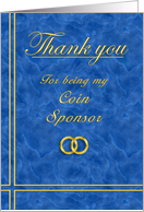 Coin Sponsor, Thank you card