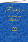 Hostess, Thank you card