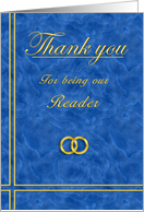 Reader, Thank you card