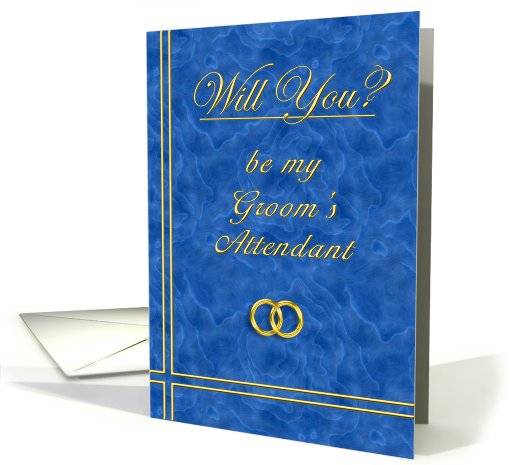 Please Be My Groom's Attendant card (396579)
