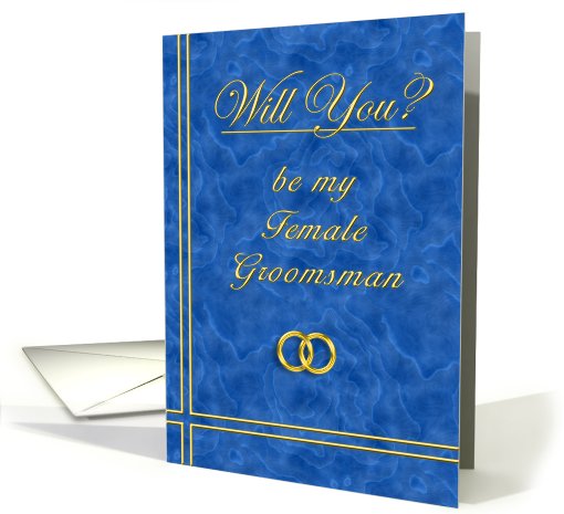 Please Be My Female Groomsman card (396580)