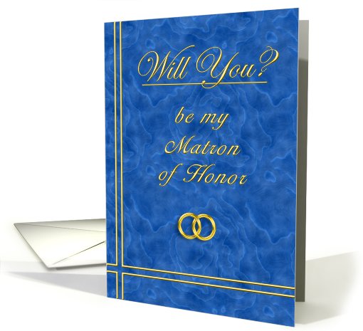 Please Be My Matron of Honor card (396587)