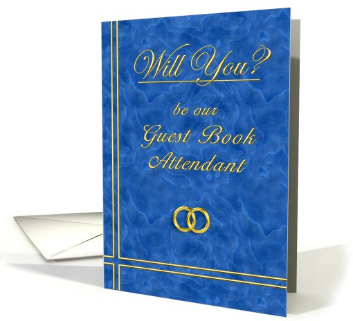 Please Be Our Guest Book Attendant card (396653)