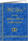Please Be Our Guest Book Attendant card